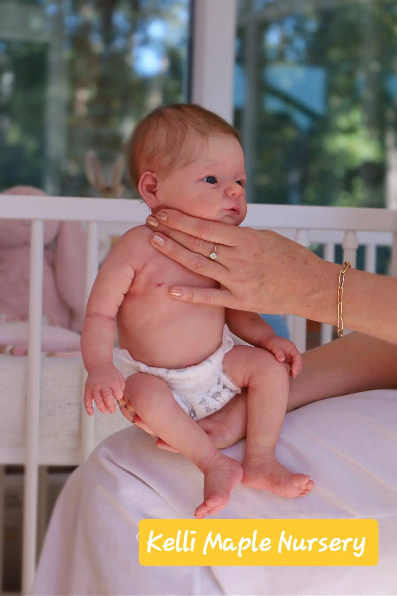 Beanie platinum silicone reborn doll lifelike newborn baby by Joanna Kazmierczak