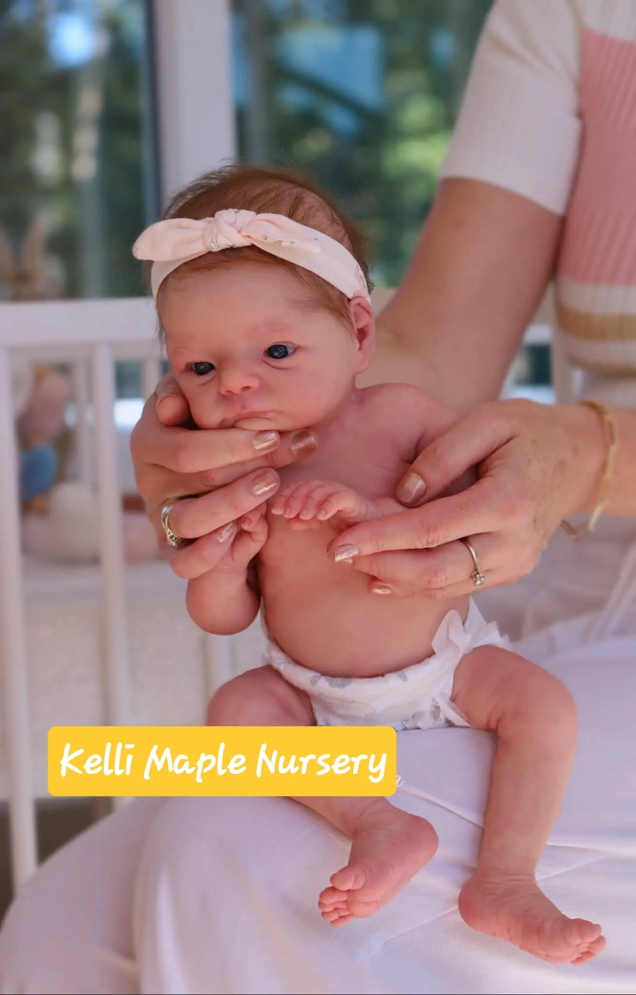 Beanie silicone reborn doll with magnetic pacifier realistic newborn by Joanna Kazmierczak