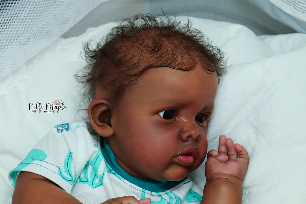 Benjamin reborn baby doll vinyl limbs cloth body adoption photo