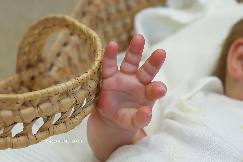 Ellie prototype reborn baby doll nursery display pose collector photo