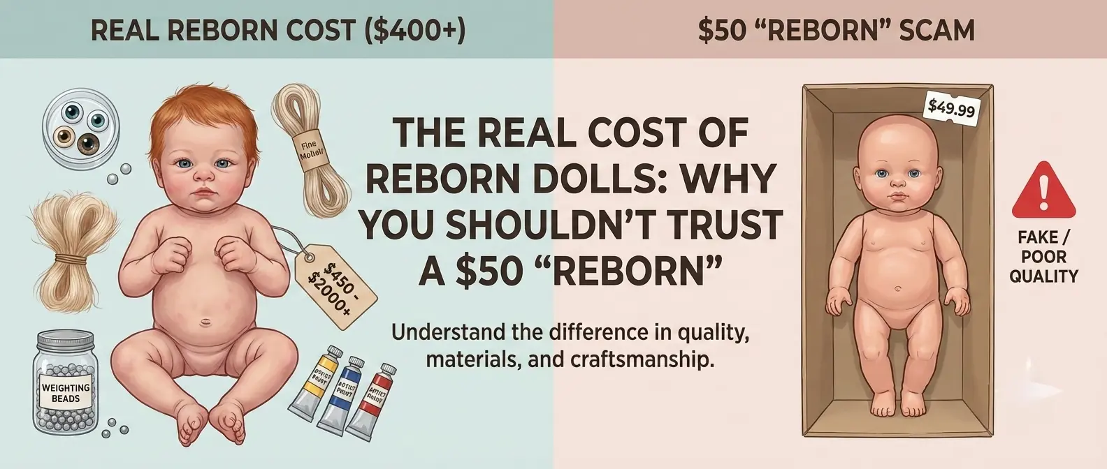 Why Reborn Dolls Cost $500-$3000 (Not $50) | Real Pricing