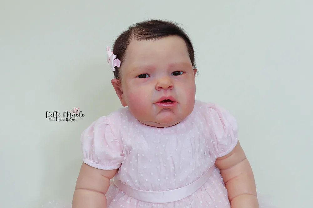 Asia 25 Inch Sitting Vinyl Reborn Toddler Girl - Handcrafted Reborn Doll